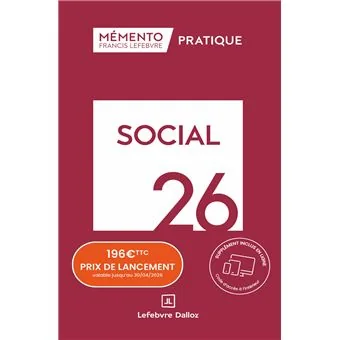 Couverture du Mémento Social 2026 des Éditions Francis Lefebvre
